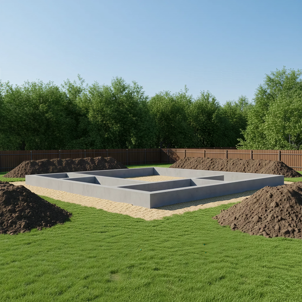 Мелкозаглублённый ленточный фундамент