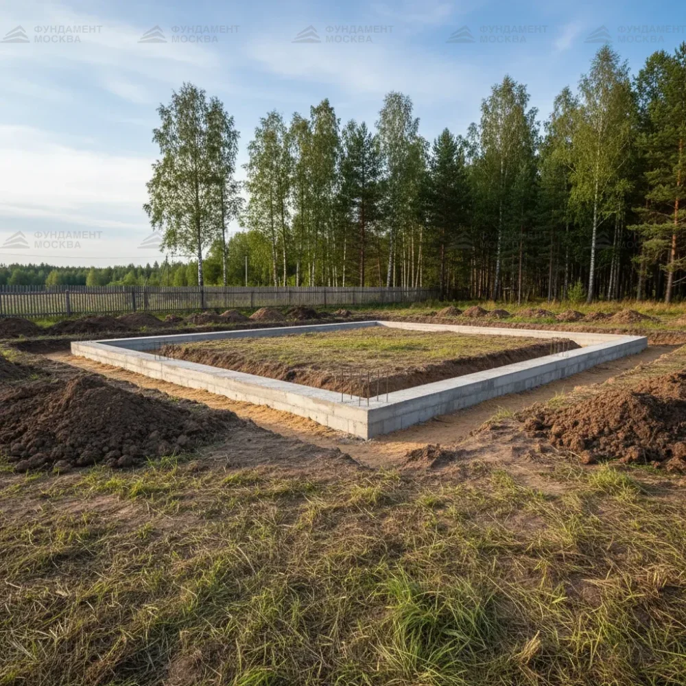 Мелкозаглублённый ленточный фундамент для мини-дома