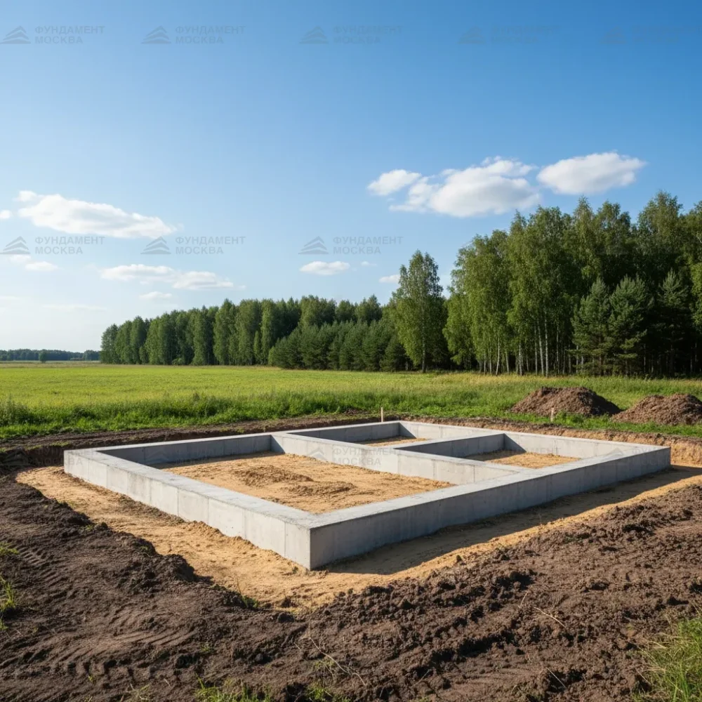 Мелкозаглублённый ленточный фундамент для дуплекса