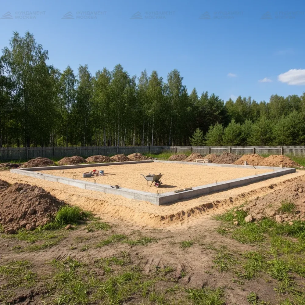 Мелкозаглублённый ленточный фундамент 10x18 м